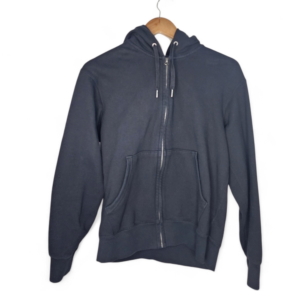 Uniqlo Sweat Full Zip Hoodie in Black Size S
